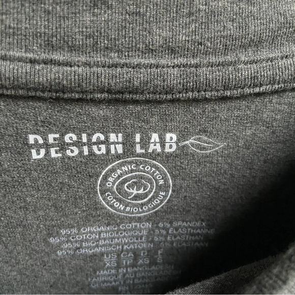 Design Lab organic cotton long sleeve ruched dress Sz XS - Picture 10 of 14